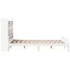 vidaXL Seng med bokhylle uten madrass hvit 160x200 cm heltre furu