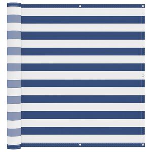 vidaXL Balkong Skjerm Bl&aring; og hvit 110 x 300 cm Oxford Stoff