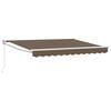vidaXL Uttrekkbar markise Gr&aring;brun 3,5 x 2 m Polyester og aluminium