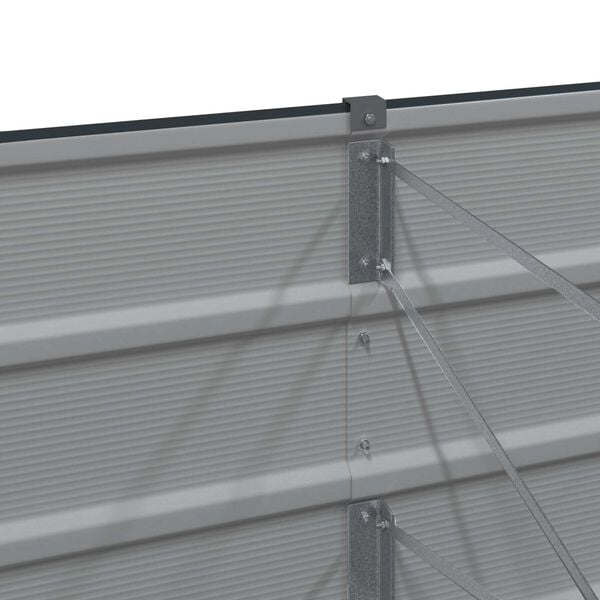 vidaXL Plantekassed Antrasitt 400 x 80 x 45 cm St&aring;l