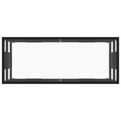 vidaXL TV-benk svart med herdet glass 100x40x40 cm
