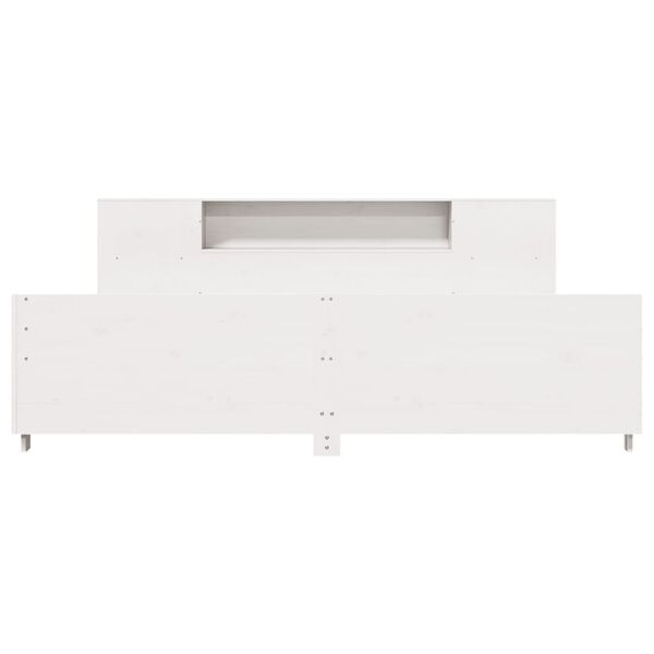 vidaXL Sengeramme uten madrass hvit 180x200 cm heltre furu