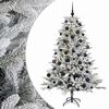 vidaXL Kunstig juletre med julekuler 120 cm 150 LED-lys Varmhvit