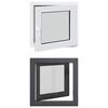 vidaXL Kj&oslash;levindu RISOR 50 x 50 cm PVC og glass Antrasitt