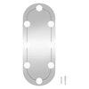 vidaXL Veggspeil med LED-lys 20x50 cm glass oval