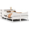 vidaXL Sengeramme uten madrass hvit 135x190 cm heltre furu