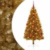 vidaXL Kunstig juletre med julekuler 120 cm 150 LED-lys Varmhvit