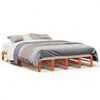 vidaXL Sengeramme uten madrass voksbrun 120x190 cm heltre furu