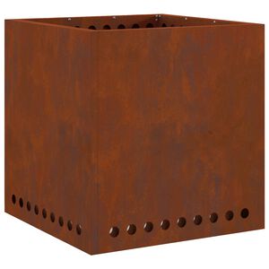 vidaXL R&oslash;ykfri ildsk&aring;l Rusten 48 x 48 x 50 cm Cortenst&aring;l