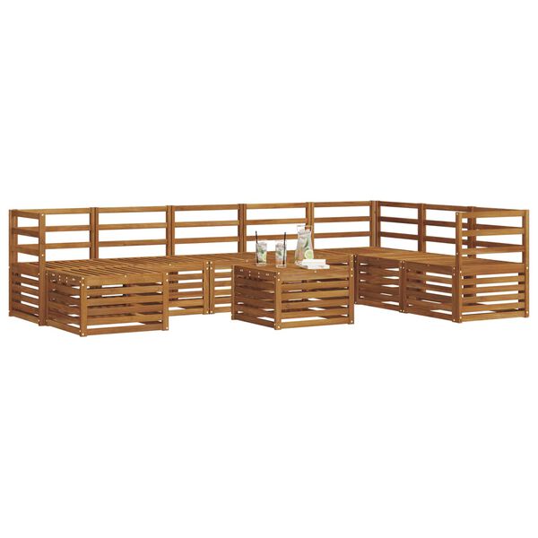 vidaXL Sofasett Naturlig Solid akasietre