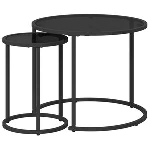 vidaXL Kaffebord Sett 2 stk. 55 x 55 x 45 cm St&aring;l