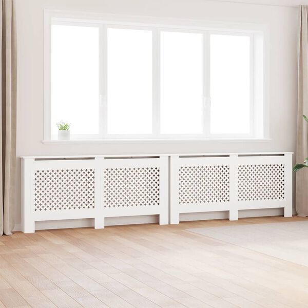 vidaXL Radiatordeksler 2 stk hvit 172x19x81,5 cm MDF