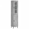 vidaXL Highboard betonggr&aring; 34,5x34x180 cm konstruert tre