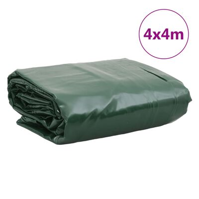 vidaXL Presenning grønn 4x4 m 650 g/m²