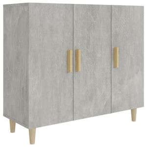 vidaXL Skjenk betonggr&aring; 90x34x80 cm konstruert tre