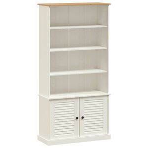 vidaXL Bokhylle VIGO hvit 85x35x170 cm heltre furu