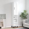 vidaXL Highboard h&oslash;yglans hvit 34,5x34x180 cm konstruert tre