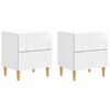 vidaXL Nattbord 2 pcs H&oslash;gglans hvit 43 x 34,5 x 48 cm Konstruert tre