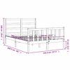 vidaXL Sengeramme uten madrass hvit 140x200 cm heltre furu