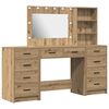 vidaXL Sminkebord 3 pcs Artisan Eik 78,5 x 41 x 135 cm Konstruert tre