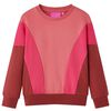 Barnegenser fargeblokk rosa og henna 116