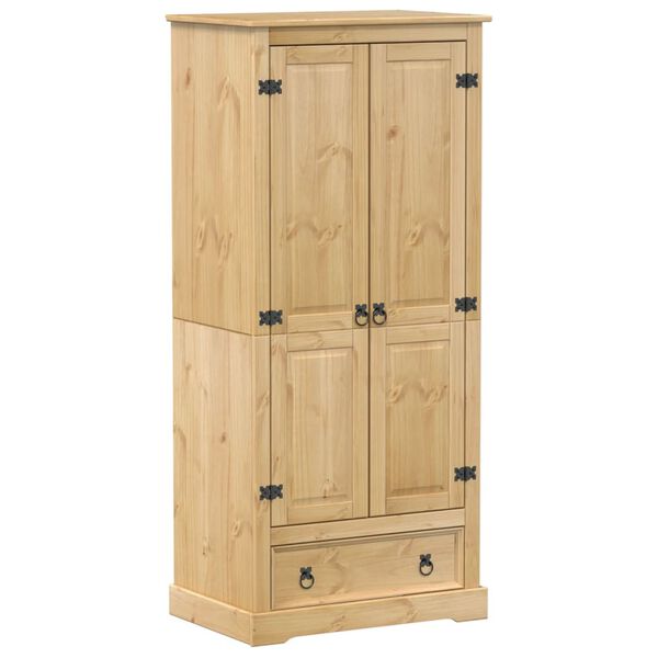vidaXL Garderobe Corona 76x50x170 cm heltre furu