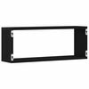 vidaXL Vegghyller 2 pcs Svart eik 60 x 15 x 23 cm Konstruert tre