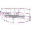vidaXL Seng med bokhylle uten madrass hvit 120x200 cm heltre furu