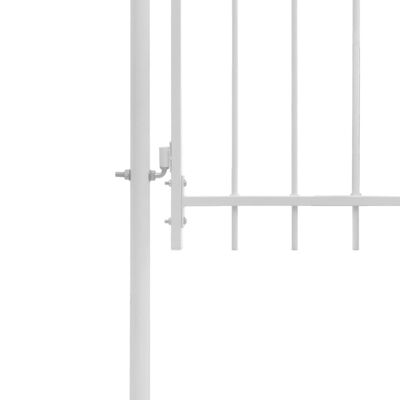 vidaXL Hagegjerde stål 1x2 m hvit
