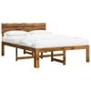 vidaXL Dobbel Sengramme med Hodegjerde ROSTOCK Naturlig 140 x 190 cm