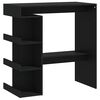 vidaXL Barbord med oppbevaring svart 100x50x101,5 cm konstruert tre