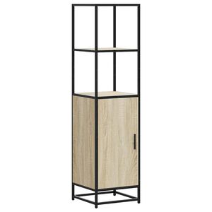 vidaXL Highboard sonoma eik 35,5x35x139 cm konstruert tre og metall