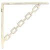 vidaXL Vegghylleskinner 12 stk. Antikk hvit 14,5 x 14,5 x 3 cm St&aring;l