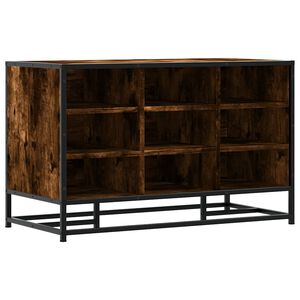 vidaXL Skobenk r&oslash;kt eik 84x40x53,5 cm konstruert tre og metall