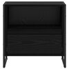 vidaXL Nattbord med skuff Svart Eik 50 x 39,5 x 50 cm Konstruert tre