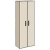 vidaXL Skoskap kremhvit 60x30x166 cm stoff