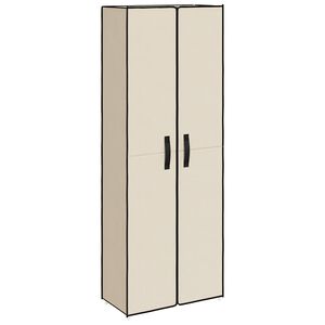 vidaXL Skoskap kremhvit 60x30x166 cm stoff