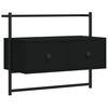 vidaXL TV-benk veggmontert svart 60,5x30x51 cm konstruert tre