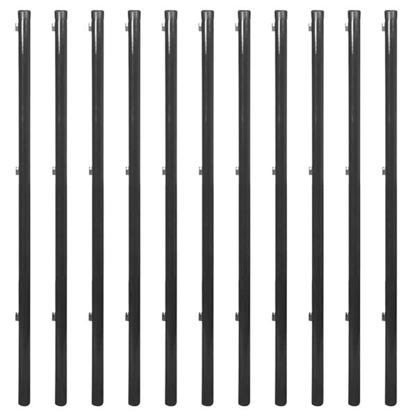 vidaXL Nettinggjerde med stolper og jernvare 1,25x25 m gr&aring;