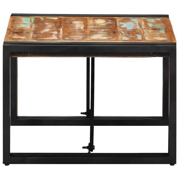 vidaXL Salongbord flerfarget 50x50x35 cm gjenvunnet heltre