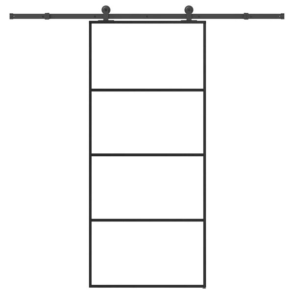 vidaXL Skyved&oslash;r med monteringssett 90x205 cm ESG glass og aluminium