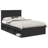vidaXL Sengestamme med skuff Ensfarget Svart 135 x 190 cm Massiv furu