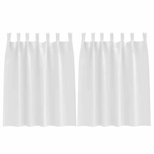 vidaXL M&oslash;rkleggende Gardiner med Ringer 2 pcs Ren Hvit 140 x 140 cm