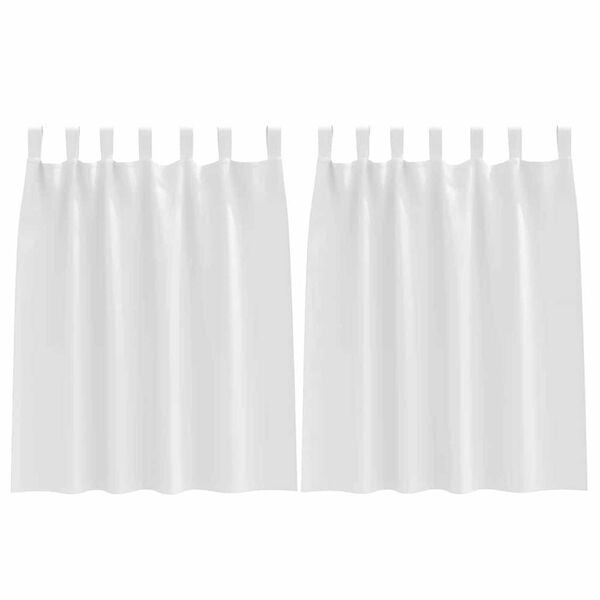 vidaXL Mørkleggende Gardiner med Ringer 2 pcs Ren Hvit 140 x 140 cm