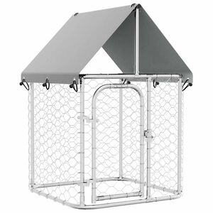 vidaXL Utend&oslash;rs hundeg&aring;rd med tak 100x100x150 cm
