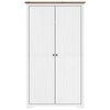 vidaXL Garderobe BODO hvit og brun 99x53,5x173 cm heltre furu