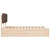 vidaXL Sengeramme med Polstret Hodegjerde Gr&aring;brun 120 x 200 cm