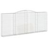 vidaXL Gabionkurv buet 400x30x160/180 cm galvanisert jern