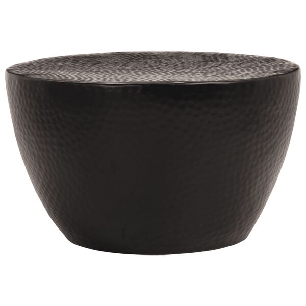 vidaXL Salongbord hamret aluminium Ø 50x30 cm svart