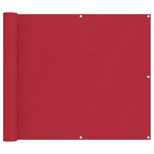 vidaXL Balkong Skjerm R&oslash;d 100 x 600 cm Oxford Stoff